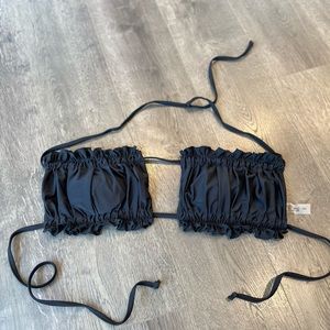 Black Ruffles Bikini top